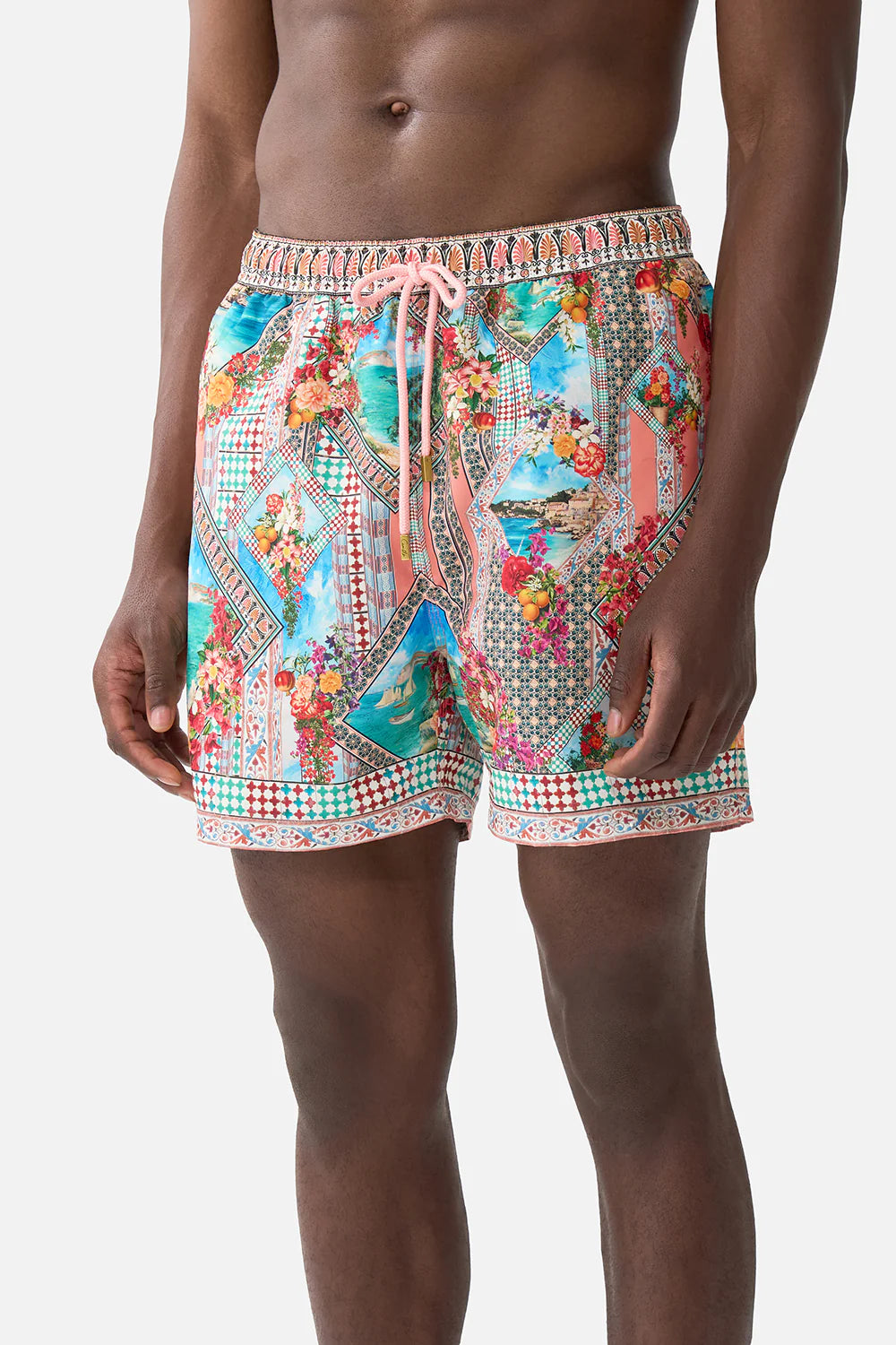 Mid Length Boardshort With Elastic Waistband Meet Me In Mallorca - Camilla