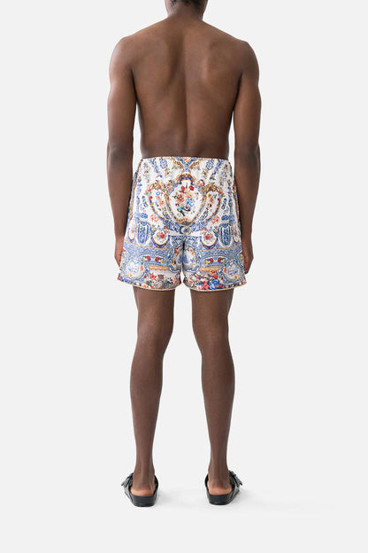 Mid Length Boardshort With Elastic Waist Pottery Parlour - Camilla