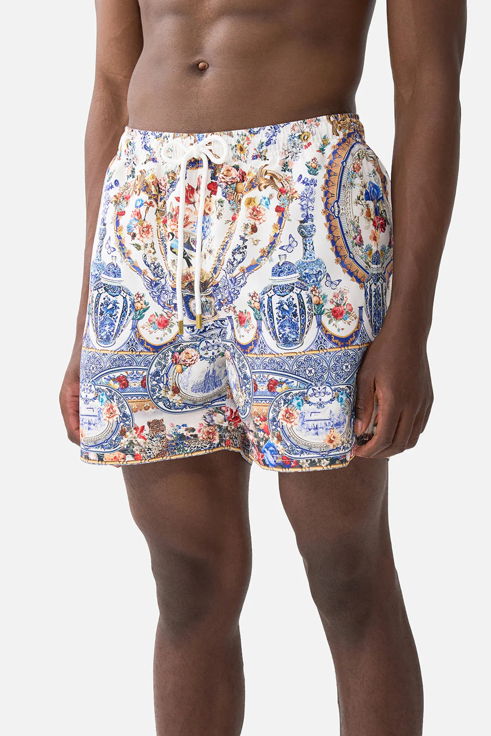 Mid Length Boardshort With Elastic Waist Pottery Parlour - Camilla