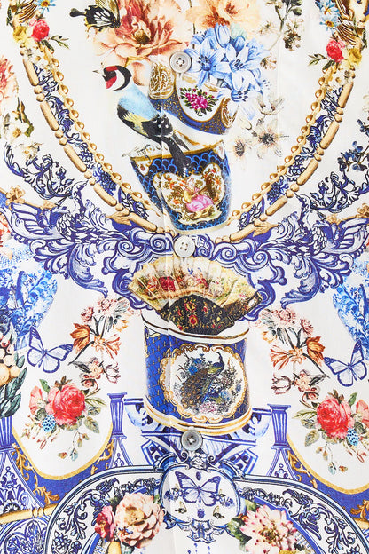 Short Sleeve Camp Collared Shirt Pottery Parlour - Camilla