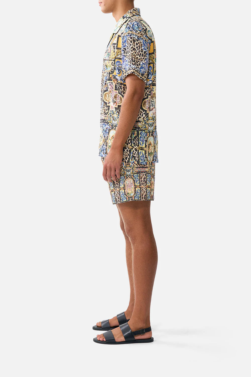 Short Sleeve Camp Collared Shirt Sevillian Style - Camilla