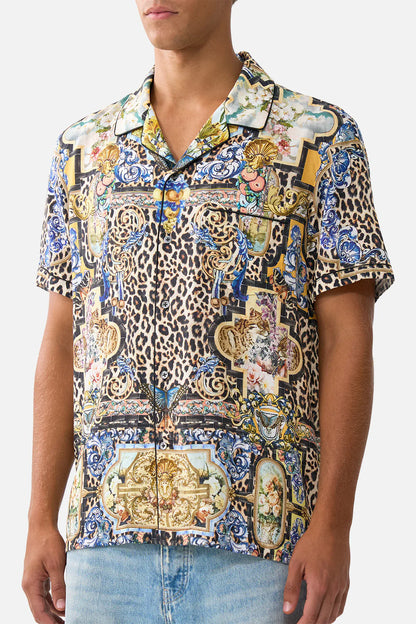 Short Sleeve Camp Collared Shirt Sevillian Style - Camilla