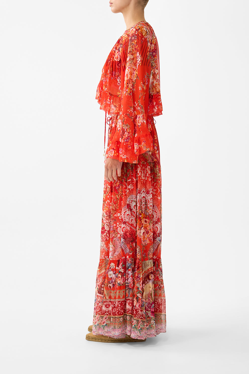 Tiered Skirt With Ruffle Detail Olé Olé - Camilla