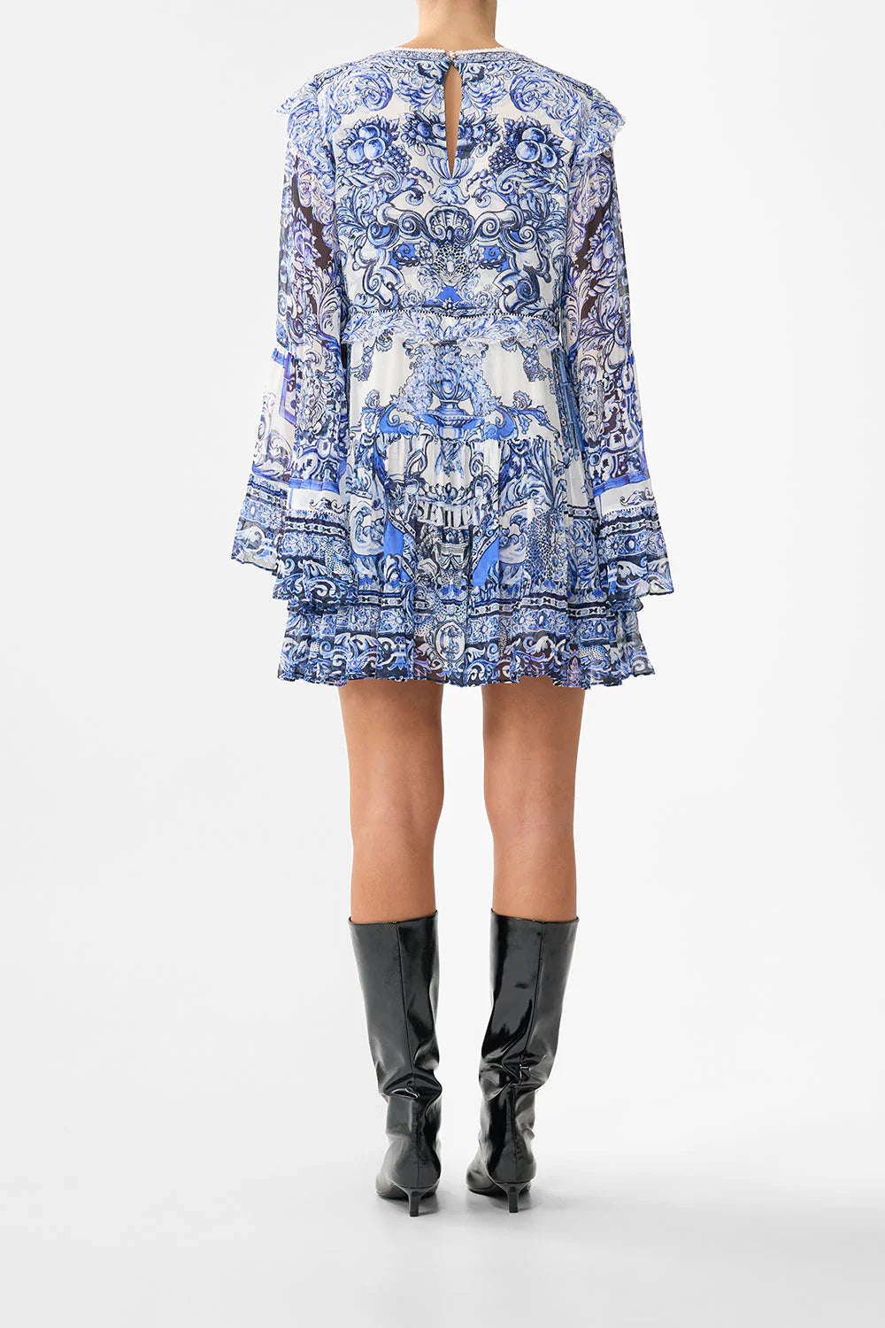 Tiered Swing Mini Dress A Tiled Wonderland - Camilla