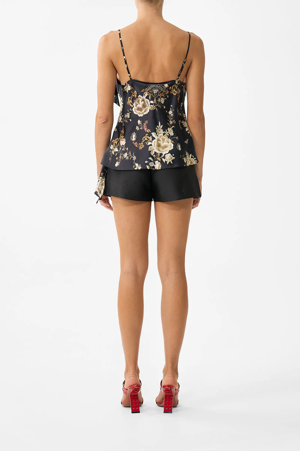 Asymmetric Draped Top Flamenco Folklore - Camilla