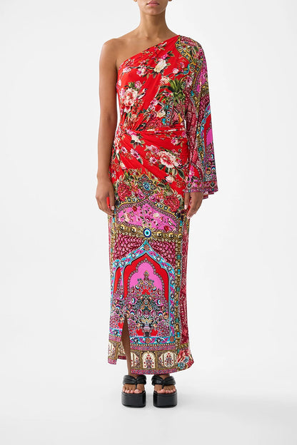One Shoulder Jersey Dress Heirloom Empire - Camilla