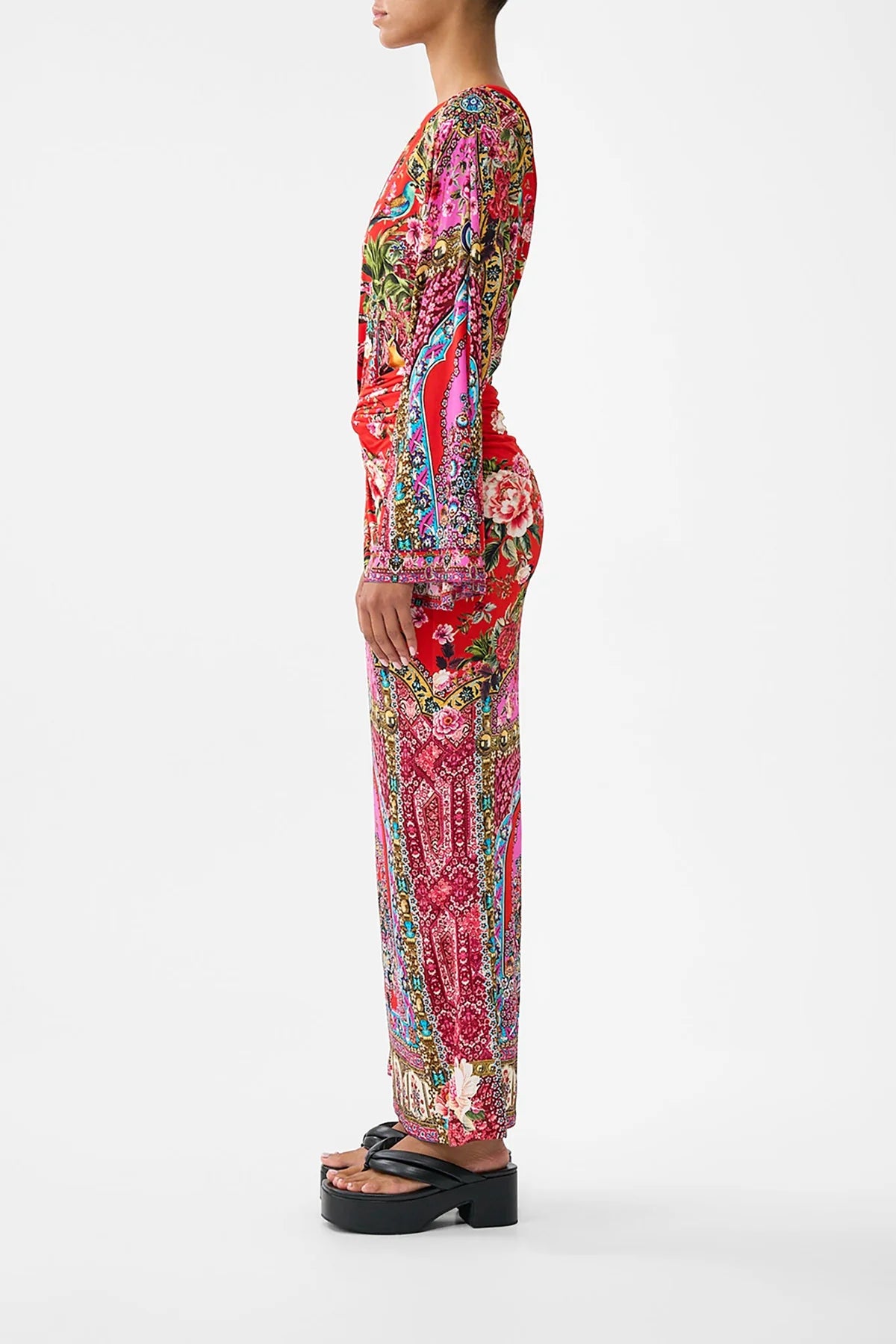 One Shoulder Jersey Dress Heirloom Empire - Camilla