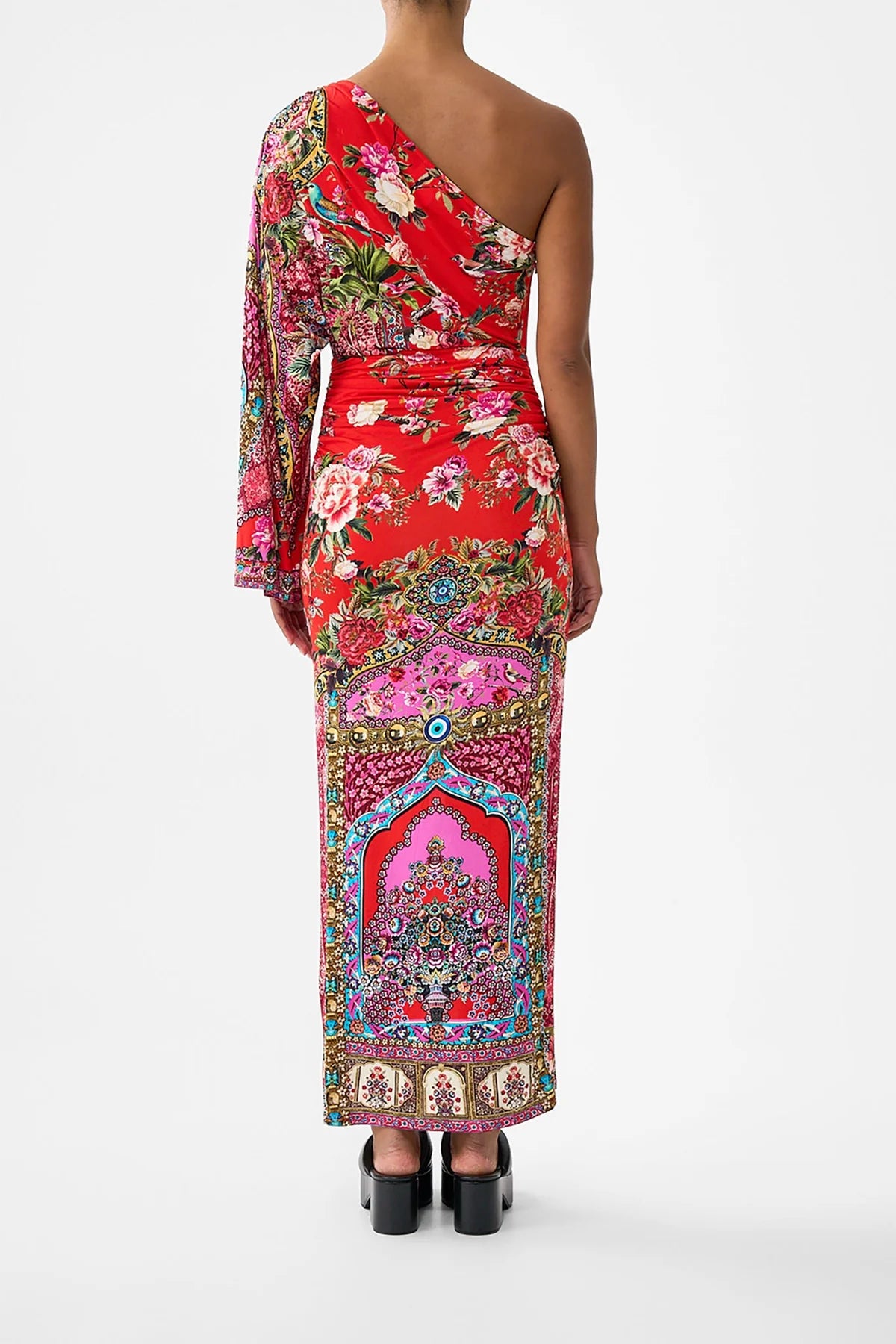 One Shoulder Jersey Dress Heirloom Empire - Camilla