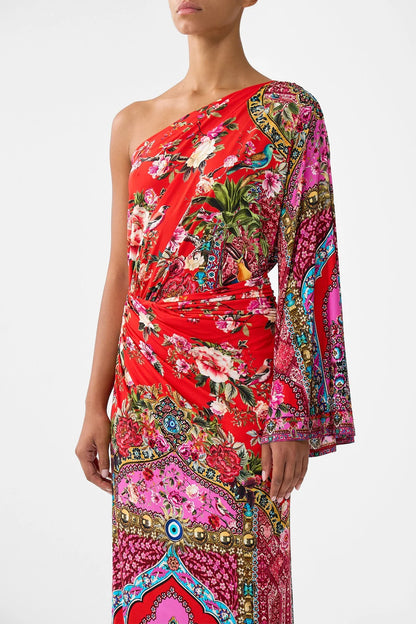 One Shoulder Jersey Dress Heirloom Empire - Camilla