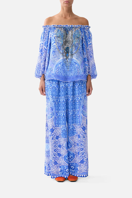 Frill Off Shoulder Top Bosphorous - Camilla