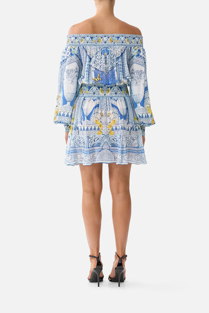 Off Shoulder Short Dress De Nada Granada - Camilla
