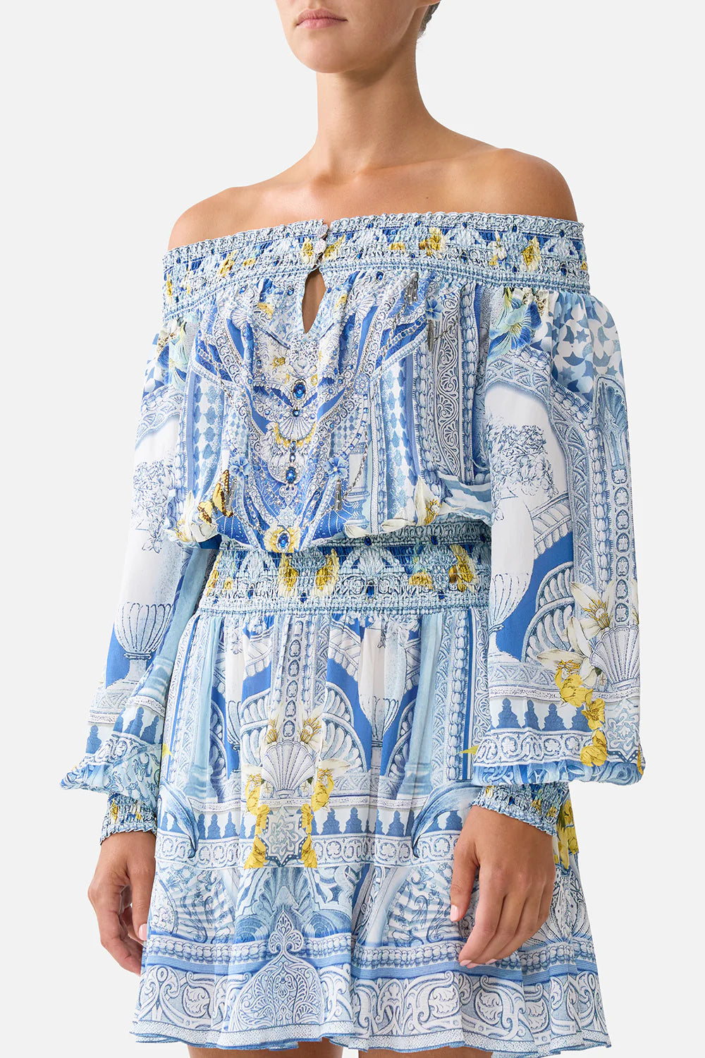 Off Shoulder Short Dress De Nada Granada - Camilla