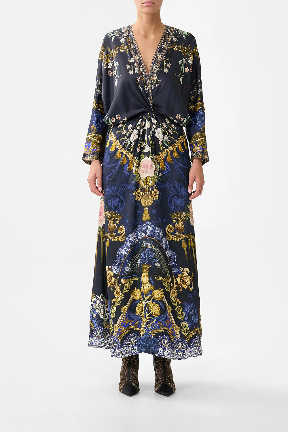 Twist Front Batwing Dress Notes From The Blue Room - Camilla