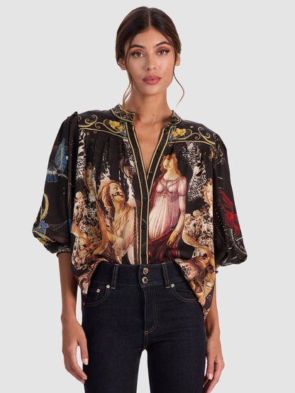 Cora Button Down Blouse Muse - Alice + Olivia