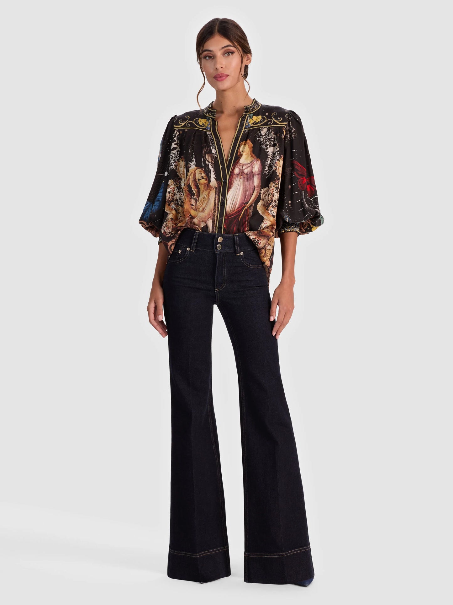 Cora Button Down Blouse Muse - Alice + Olivia