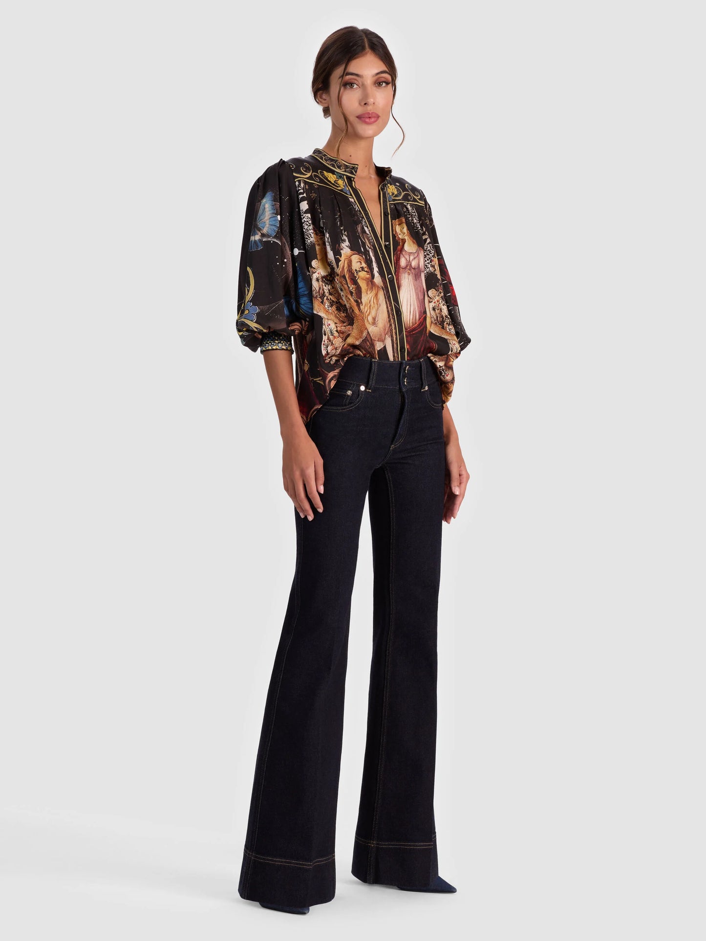 Cora Button Down Blouse Muse - Alice + Olivia