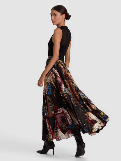 Katz Pleated Maxi Skirt Muse - Alice + Olivia