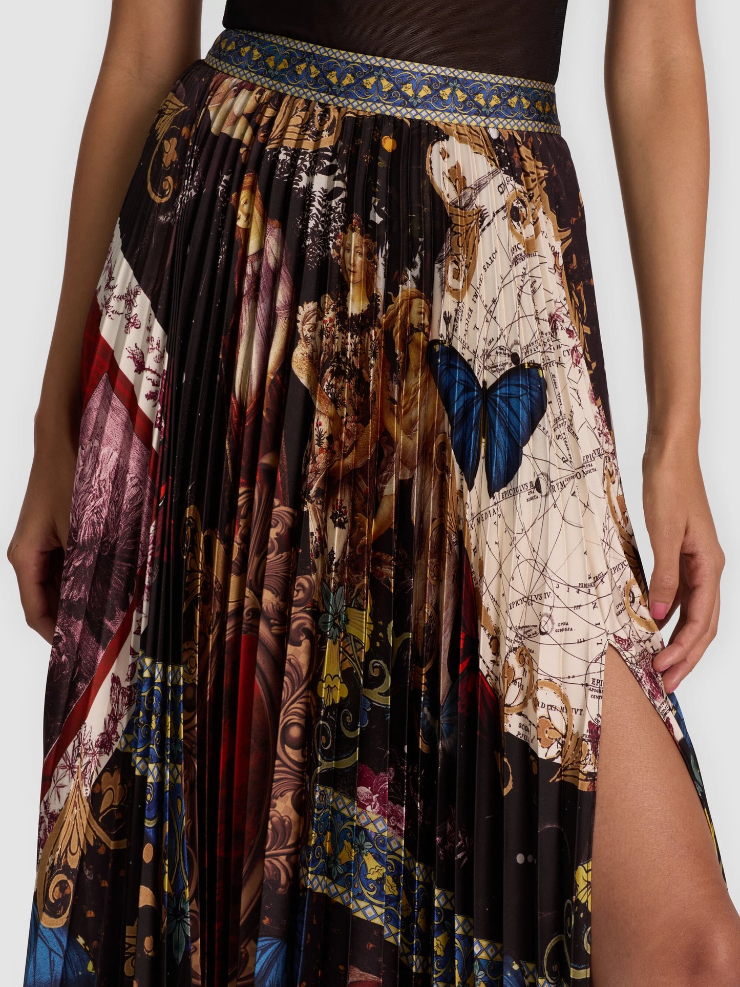 Katz Pleated Maxi Skirt Muse - Alice + Olivia