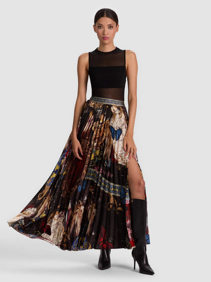 Katz Pleated Maxi Skirt Muse - Alice + Olivia