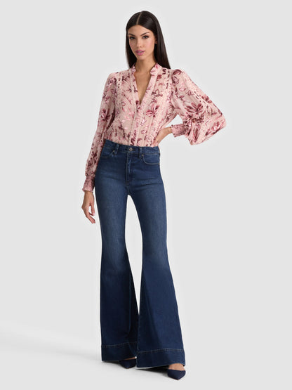 Arlette Blouse Mystic Garden English Rose - Alice + Olivia