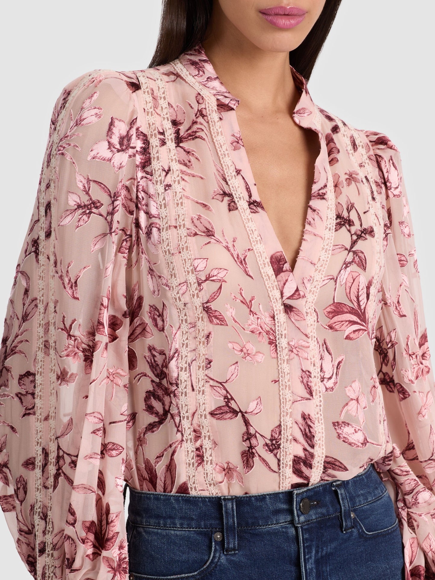 Arlette Blouse Mystic Garden English Rose - Alice + Olivia