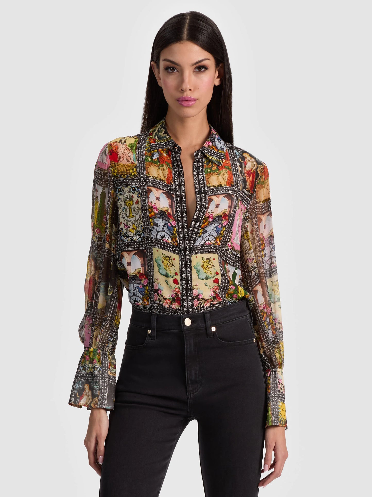 Wan Silk Blouse Enchanted Tarot - Alice + Olivia