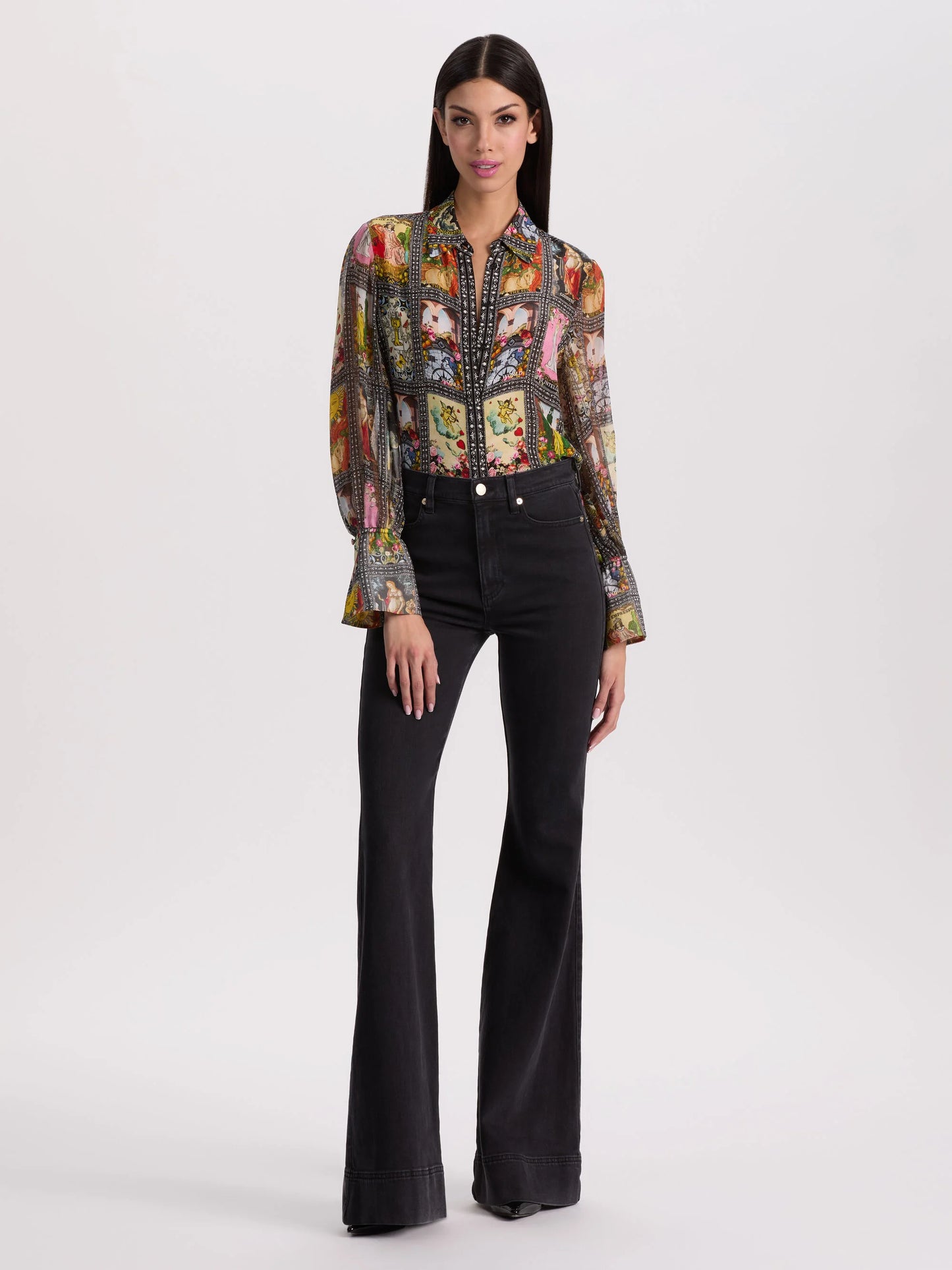 Wan Silk Blouse Enchanted Tarot - Alice + Olivia