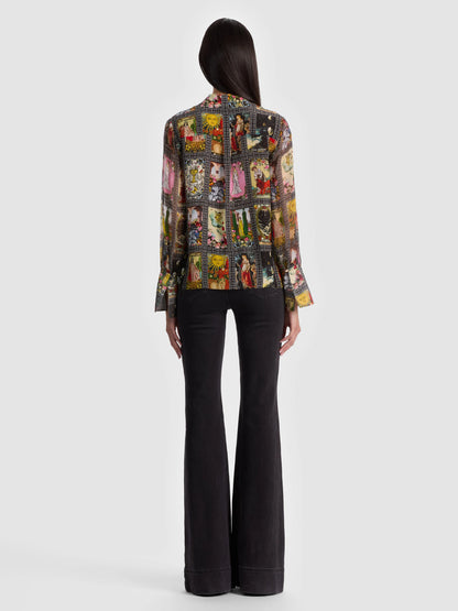 Wan Silk Blouse Enchanted Tarot - Alice + Olivia