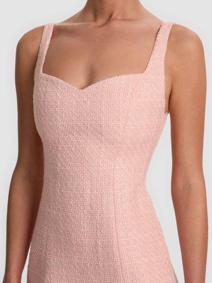 Eve Tweed Mini Dress English Rose - Alice + Olivia