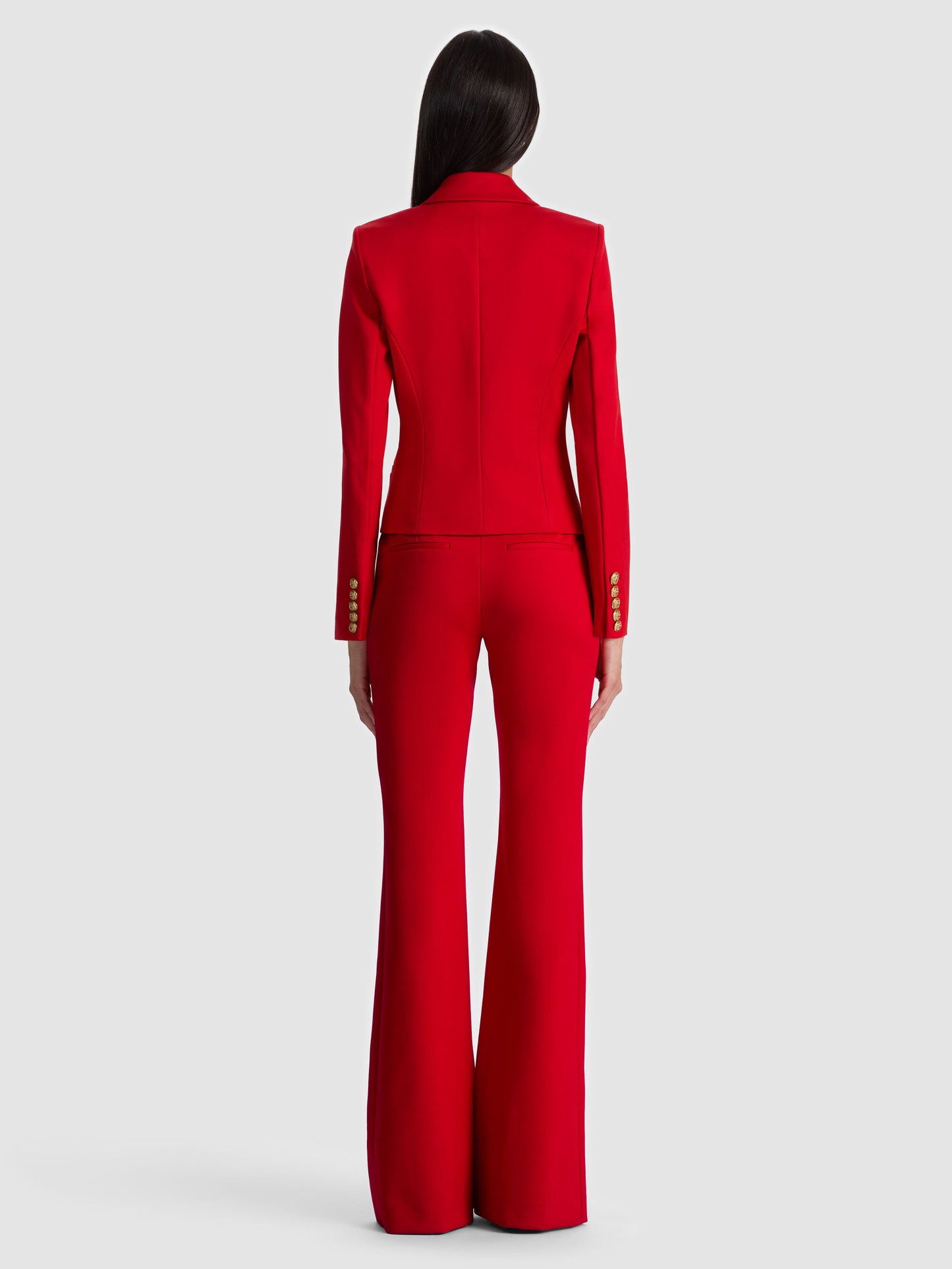 Sable Double Breasted Cropped Blazer Chili Pepper - Alice + Olivia