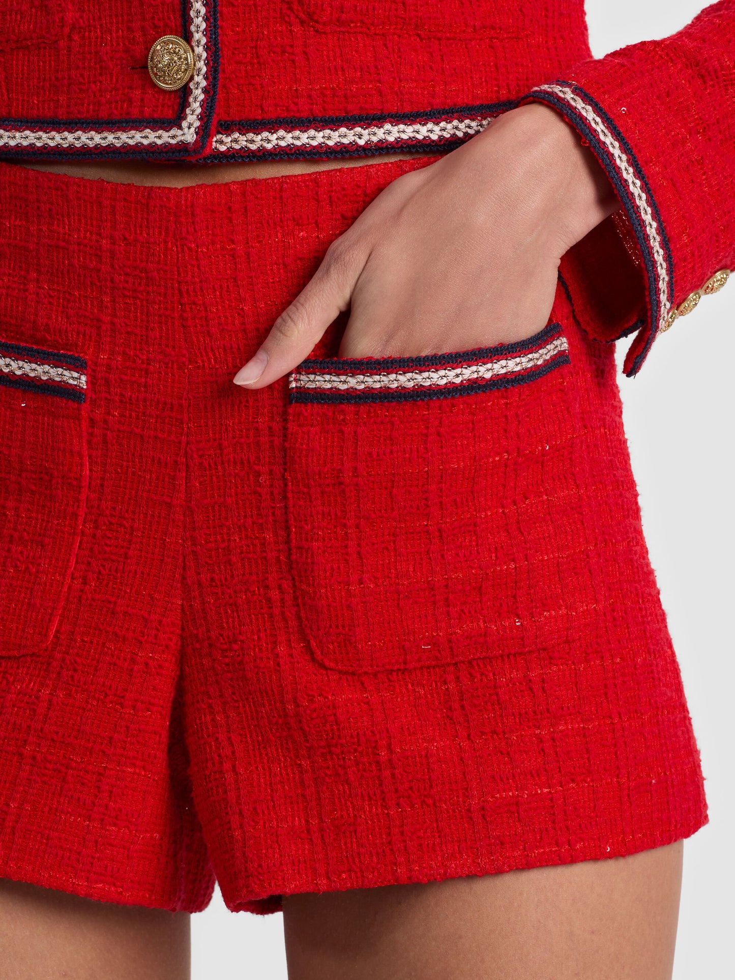 Troy Tweed Short Chili Pepper - Alice + Olivia