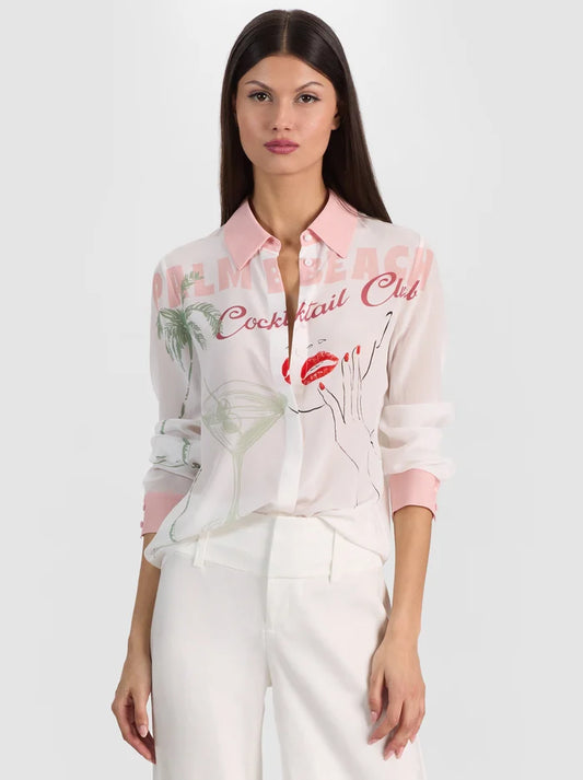Willa Silk Blouse Cocktail Club - Alice + Olivia