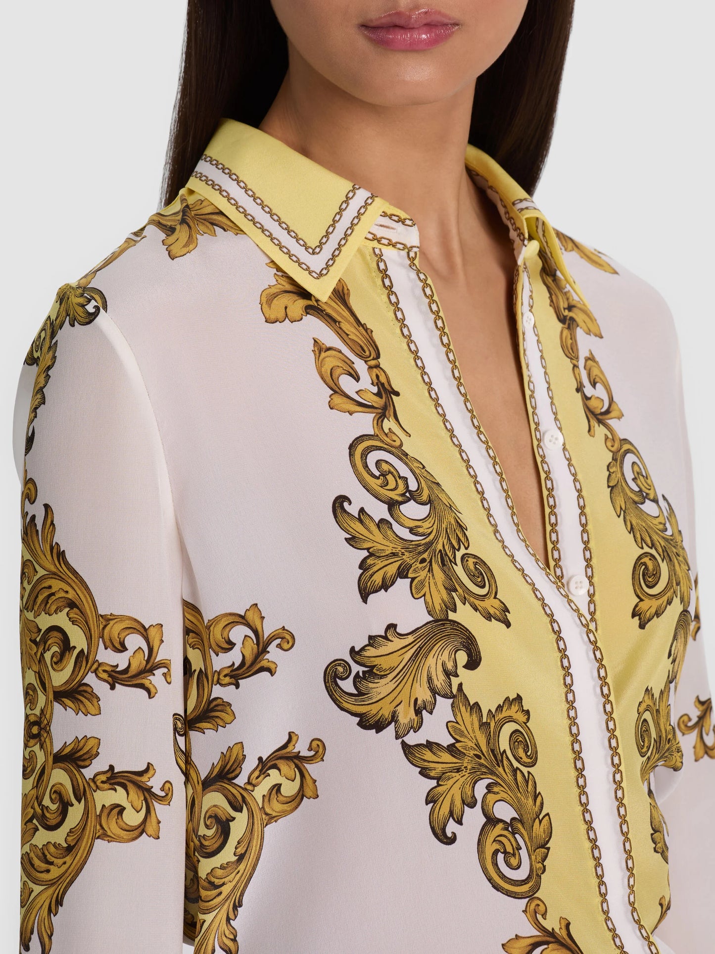 Willa Silk Blouse Golden Coast - Alice + Olivia