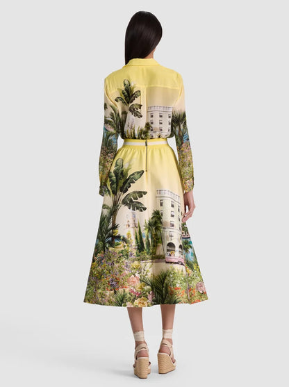 Earla StaceFace Midi Skirt Pure Paradise - Alice + Olivia