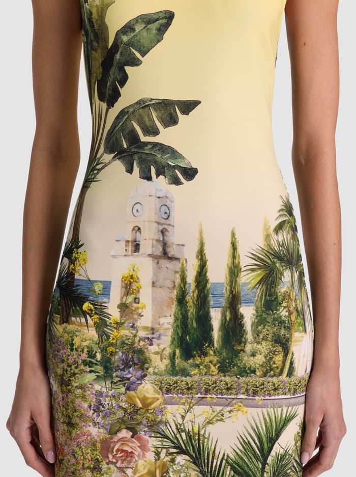 Wynell StaceFace Fitted Mini Dress Pure Paradise - Alice + Olivia