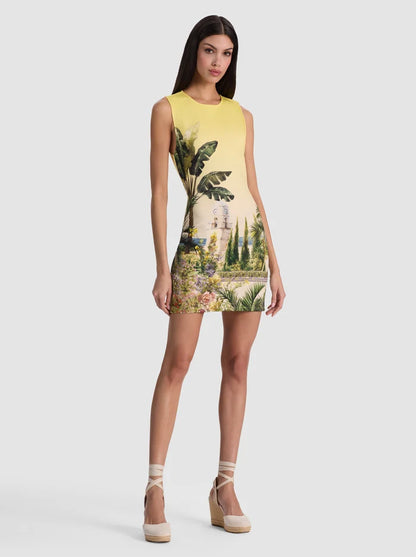 Wynell StaceFace Fitted Mini Dress Pure Paradise - Alice + Olivia