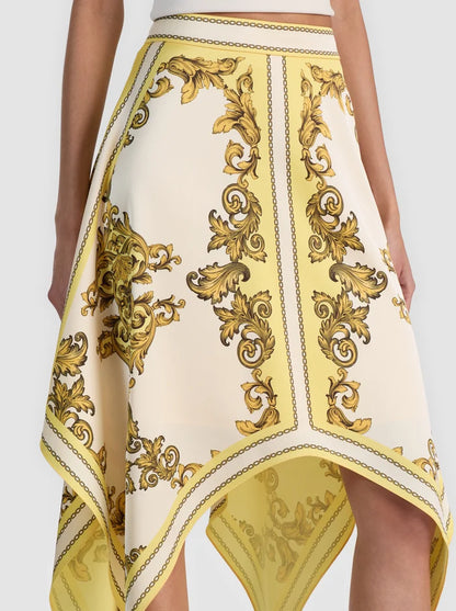 Davina Midi Skirt Golden Coast - Alice + Olivia