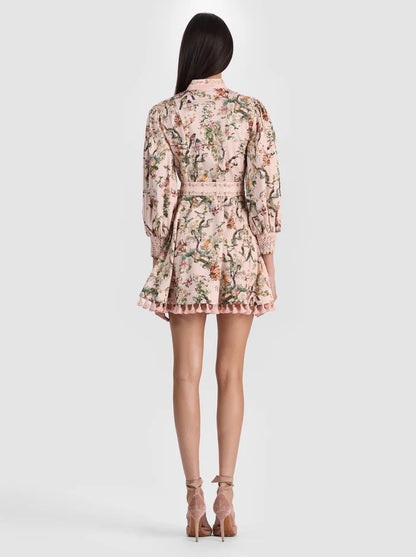 Lucy Mini Shirt Dress Sunset Grove English Rose - Alice + Olivia