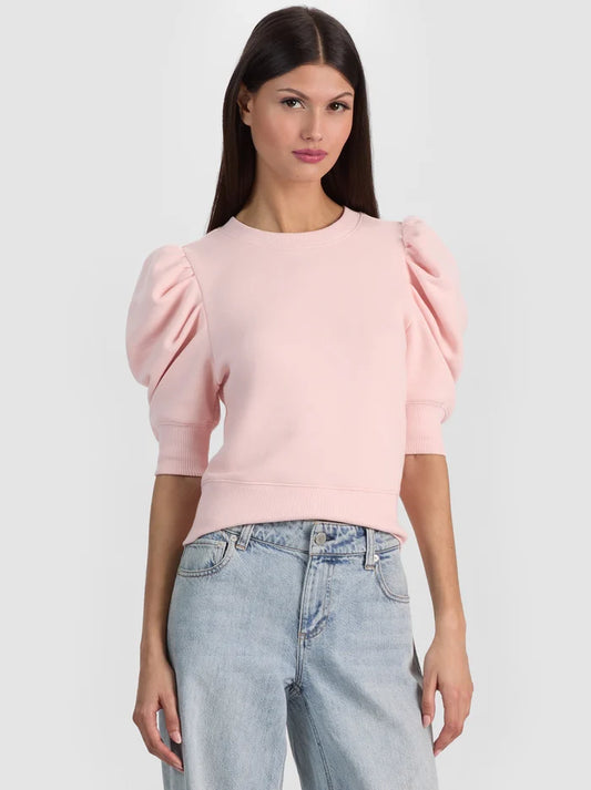 Tyler Puff Sleeve Top English Rose - Alice + Olivia