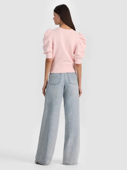Tyler Puff Sleeve Top English Rose - Alice + Olivia