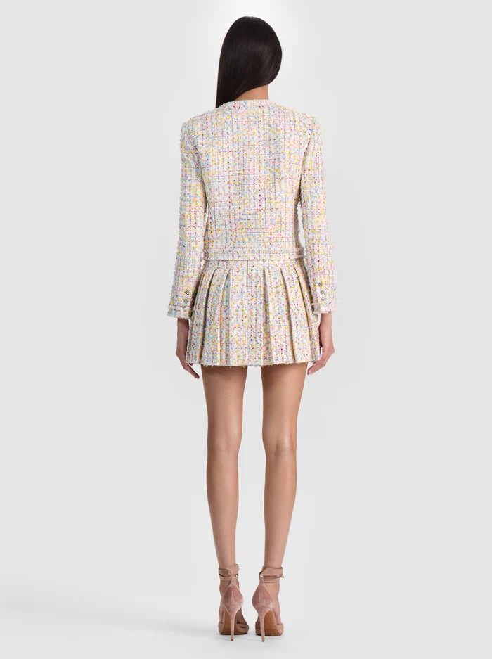 Landon Cropped Jacket Off White/Multi - Alice + Olivia