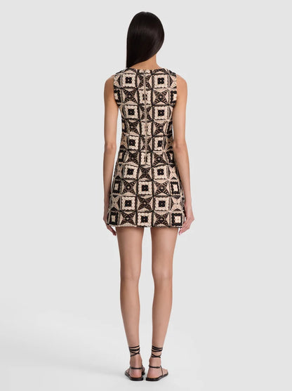 Clyde Crochet Mini Dress Black/Multi - Alice + Olivia