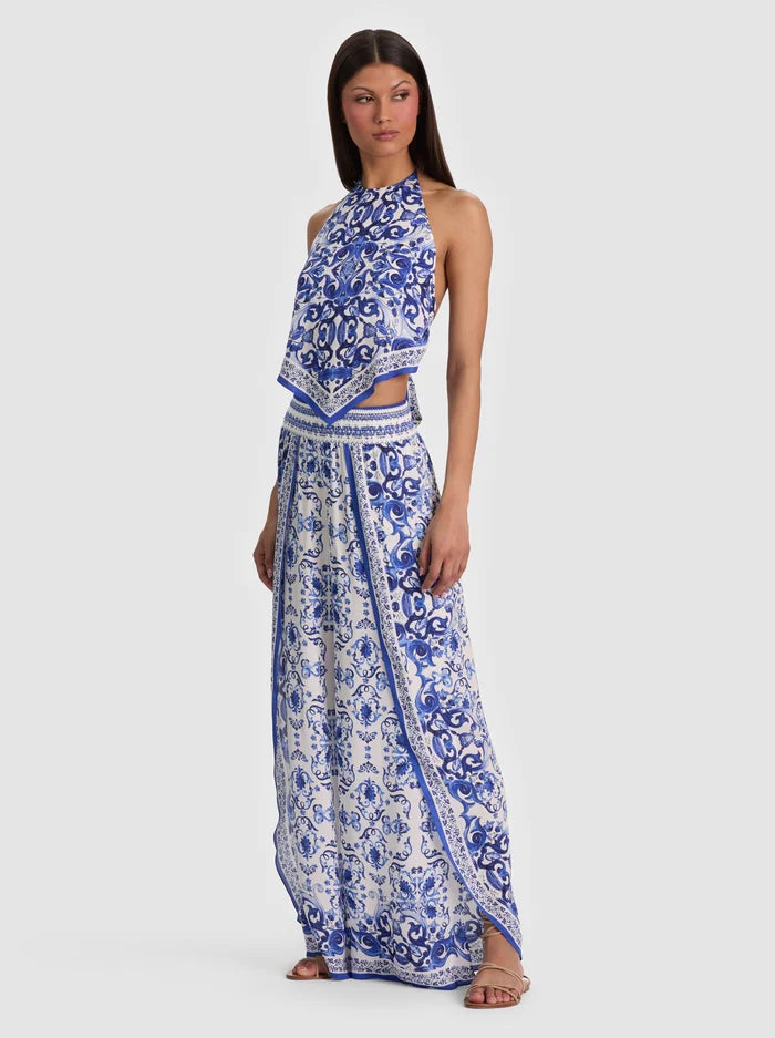 Frenchie Handkerchief Halter Top Solstice - Alice + Olivia