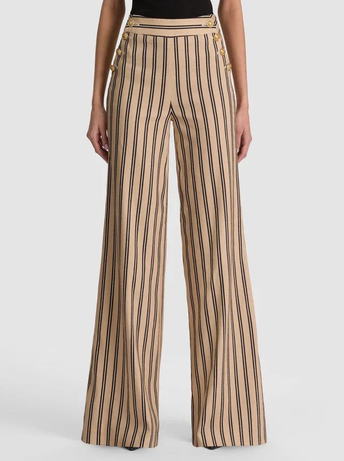 Narin Striped Linen Pant Beach Day Stripe - Alice + Olivia