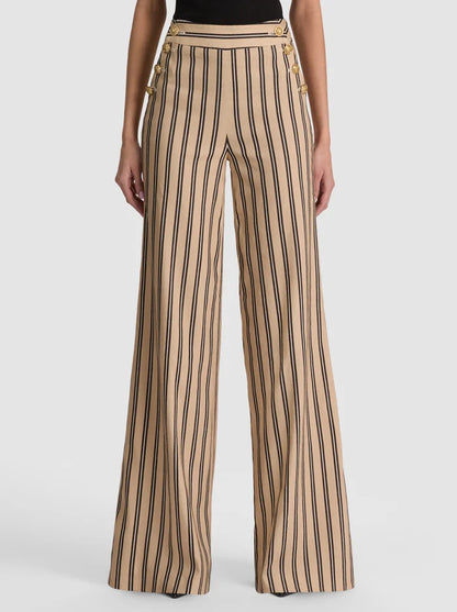 Narin Striped Linen Pant Beach Day Stripe - Alice + Olivia