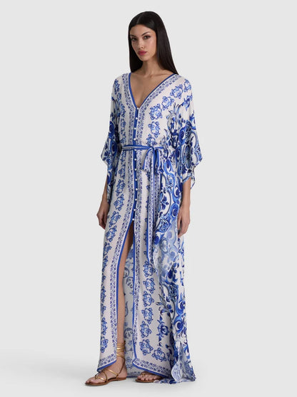 Marva Belted Kaftan Solstice - Alice + Olivia