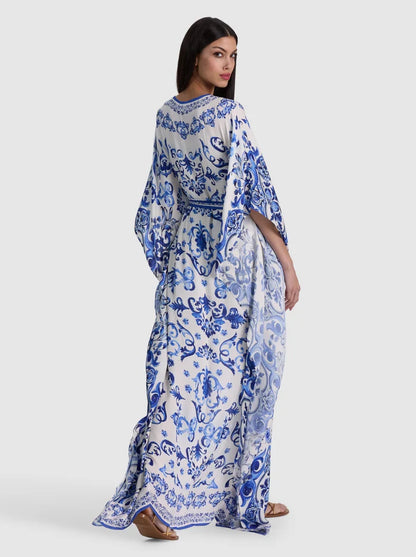 Marva Belted Kaftan Solstice - Alice + Olivia