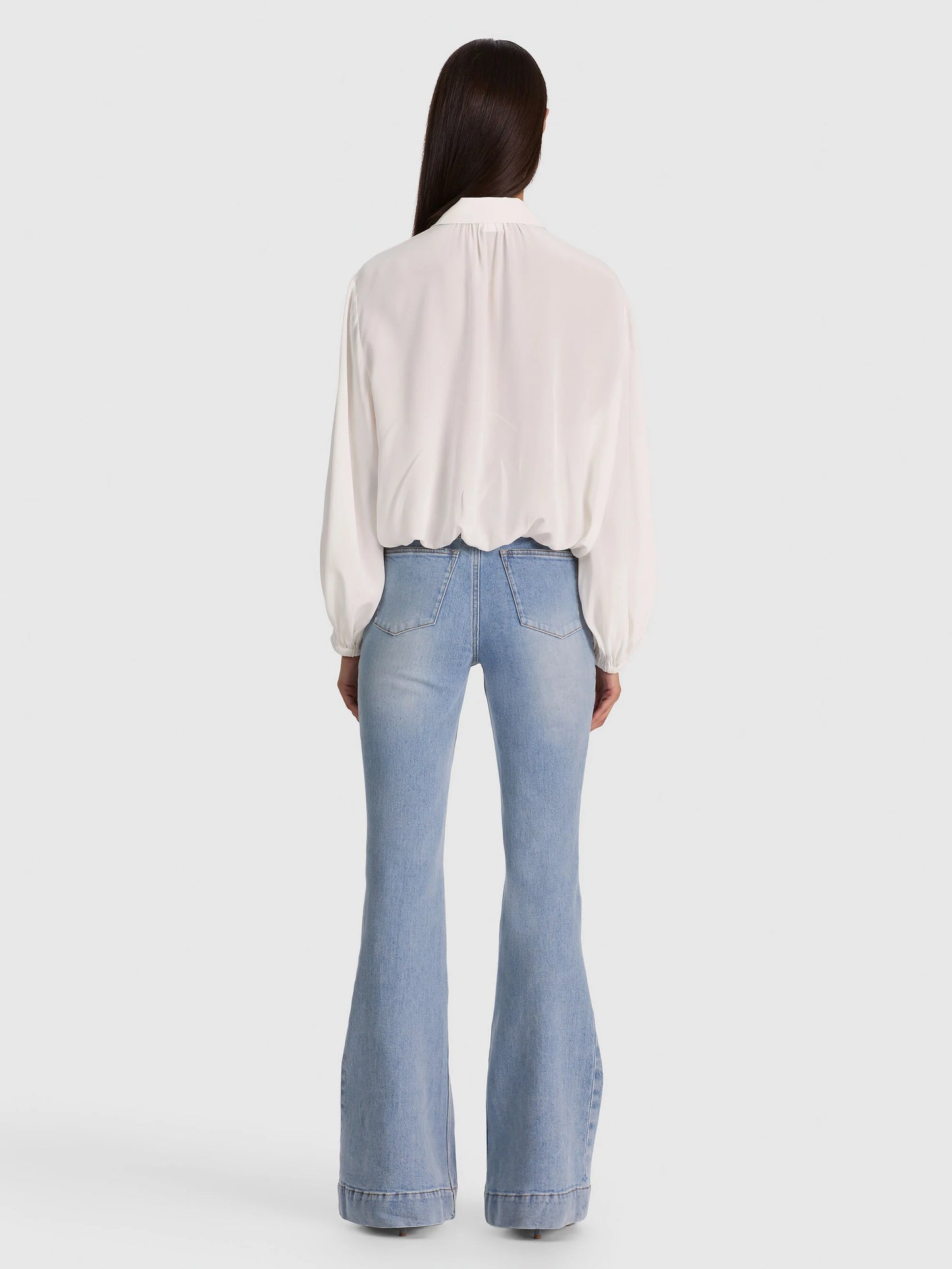 Margaux Tie Front Blouse Off White - Alice + Olivia