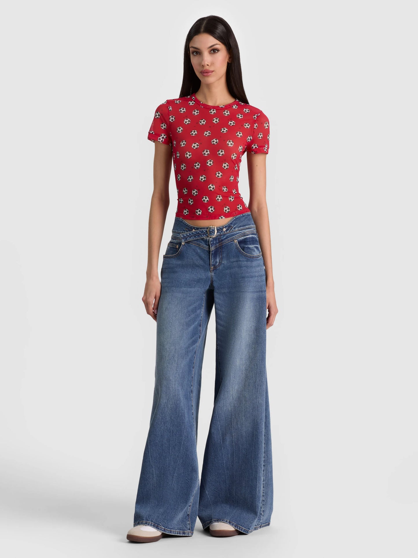Tess Tee Go For Gold Hibiscus - Alice + Olivia
