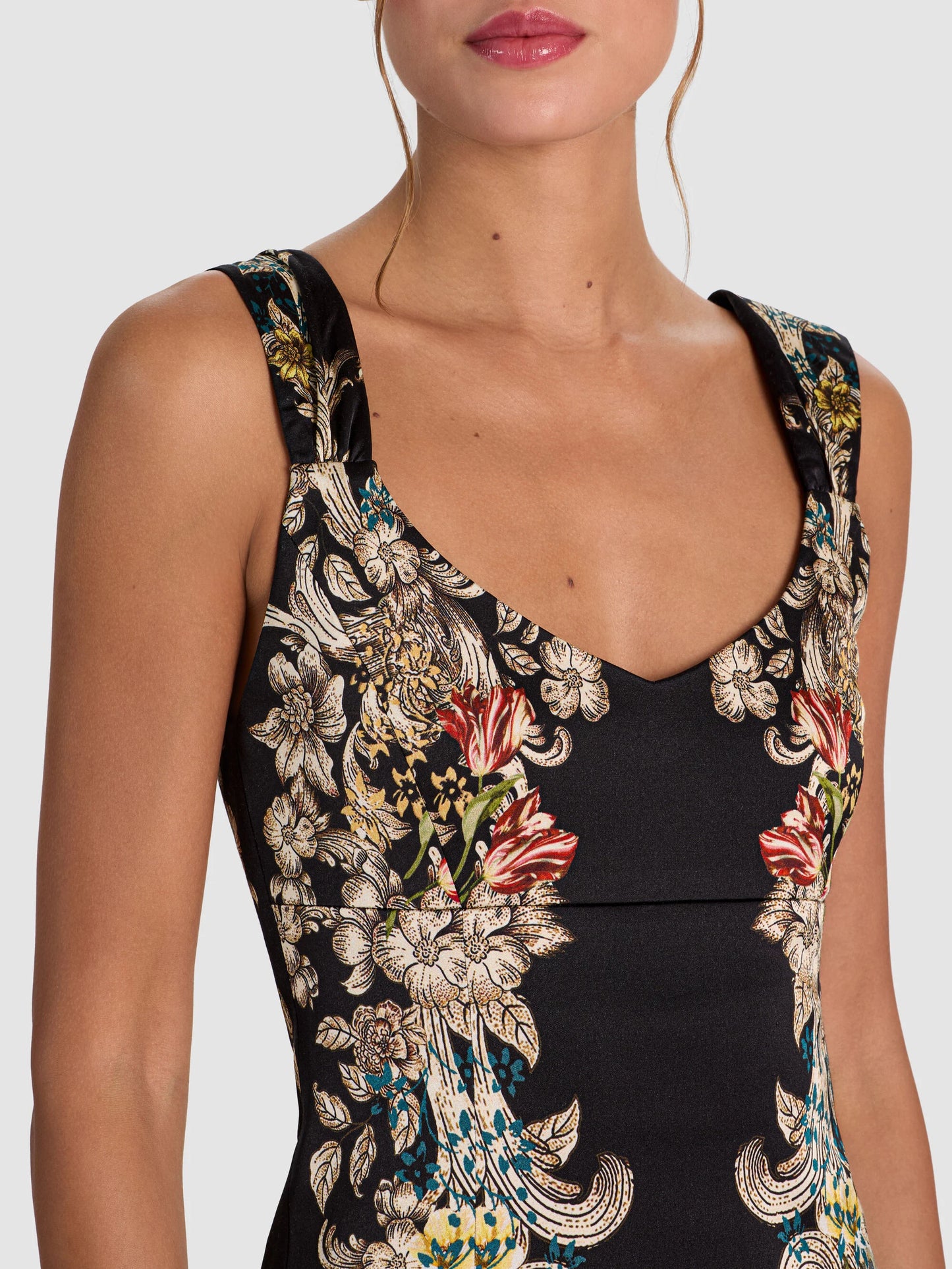 Renee Fitted Mini Dress Free Spirit - Alice + Olivia
